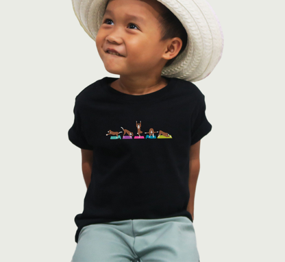 Yoga Boxer Dog T-Shirt or ONESIE. Adult, youth, toddler, and infant sizes