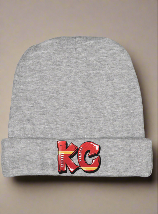 Graffiti KC Football | Grey Baby Beanie / Hat