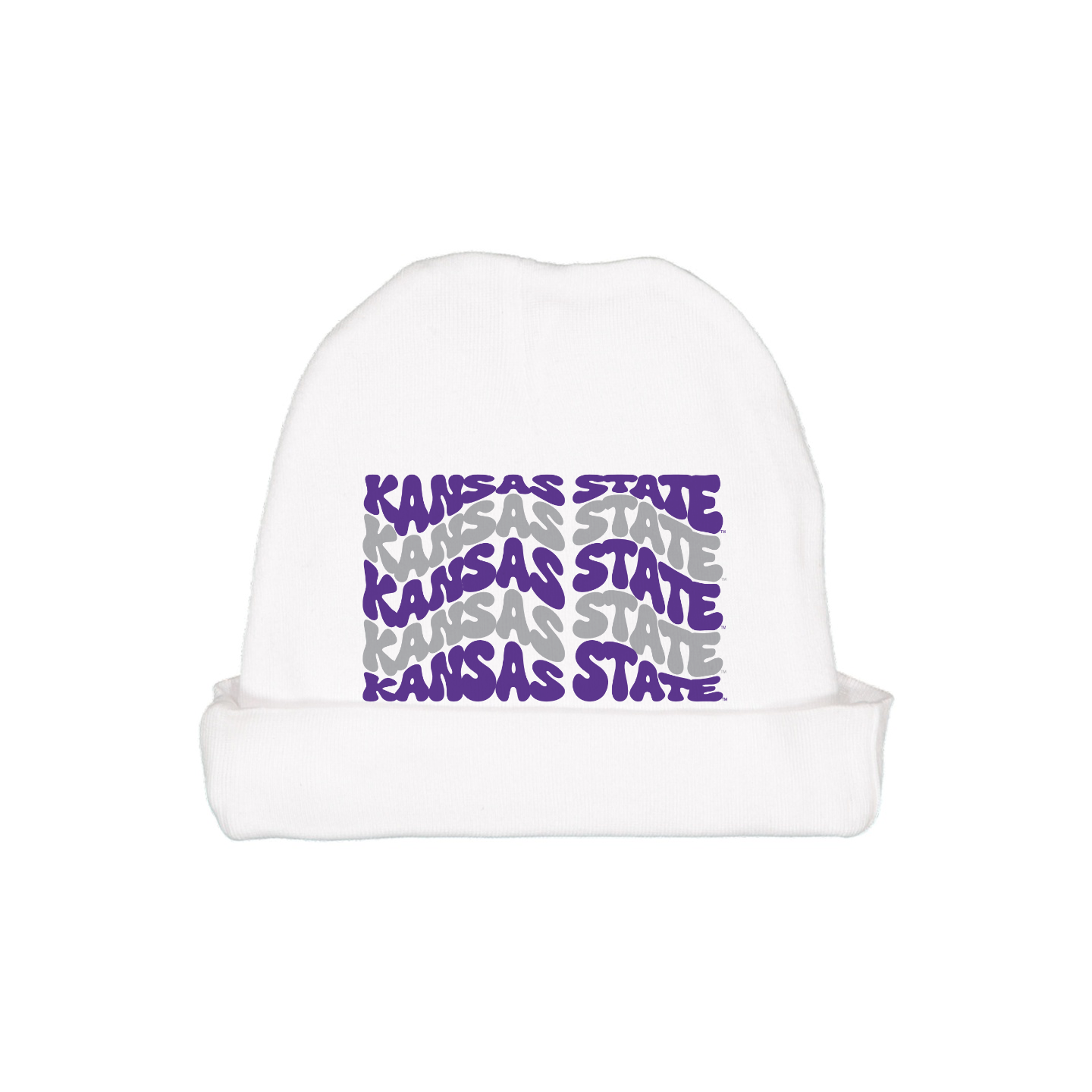 Licensed KSU Baby Beanie | Retro Wavy