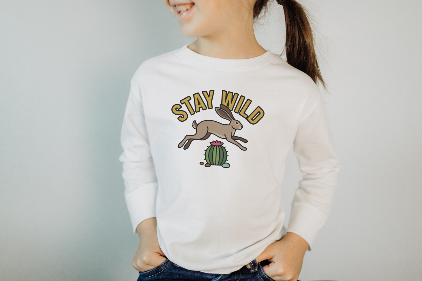 Stay Wild Bunny | White | SS Tee or LS Tee.