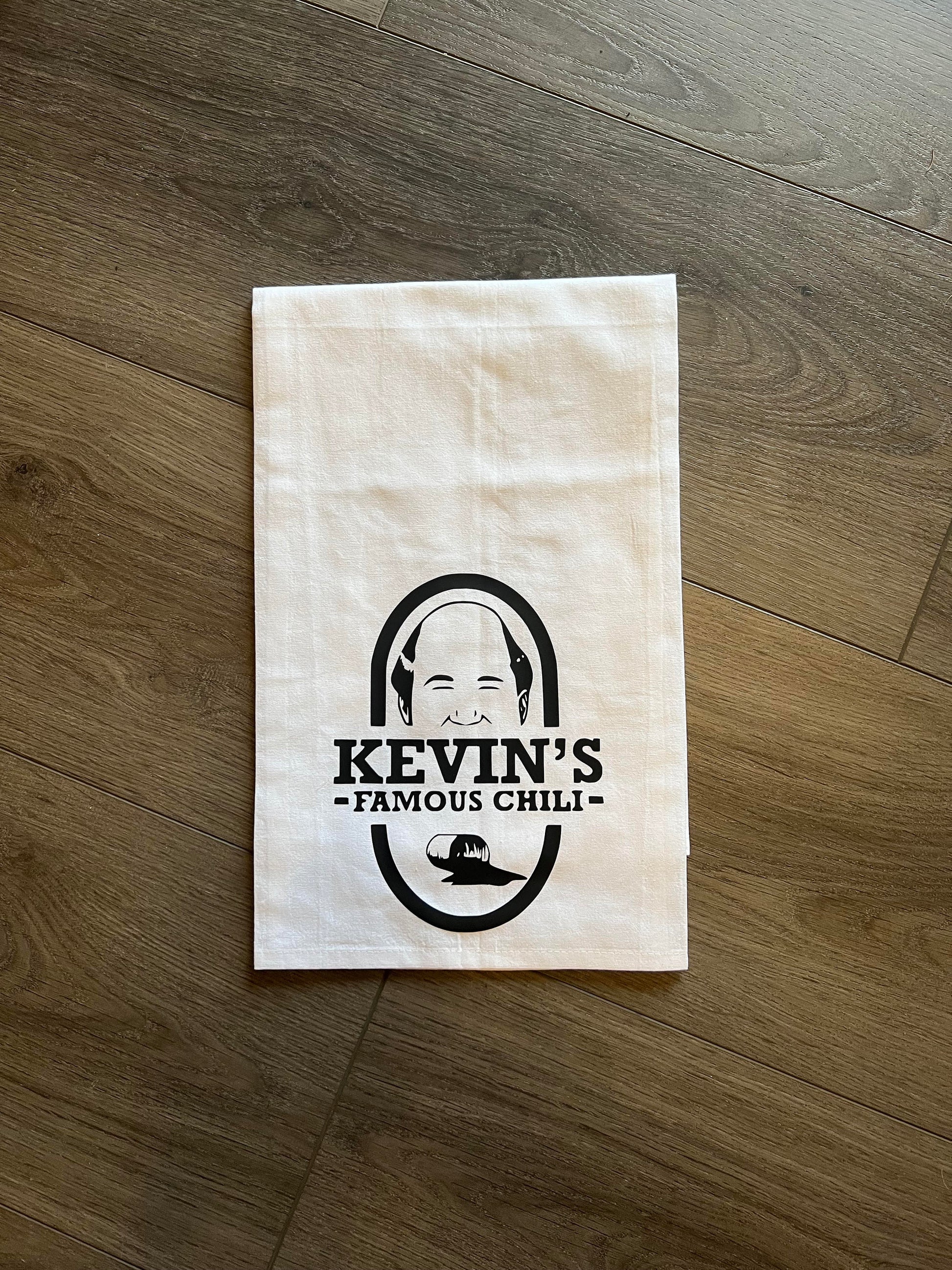 2 Pack Kevin's famous chili Everyone is Going to Get to Know Each Other in The Pot quote office funny kitchen towel housewarming gift