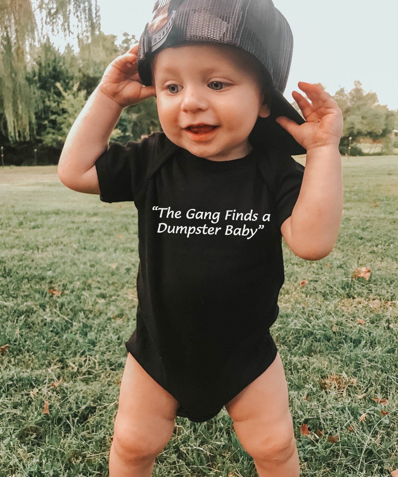 2 Pack The Gang Finds a Dumpster Baby & DB | Always Sunny in Philadelphia | Unisex Gerber ONESIE® | funny twin baby shower gift bodysuit