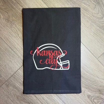 MADE IN KC Helmet Kansas City Kitchen Towel - Perfect for game day! Housewarming Gift - Football at Arrowhead - First Apartment/House