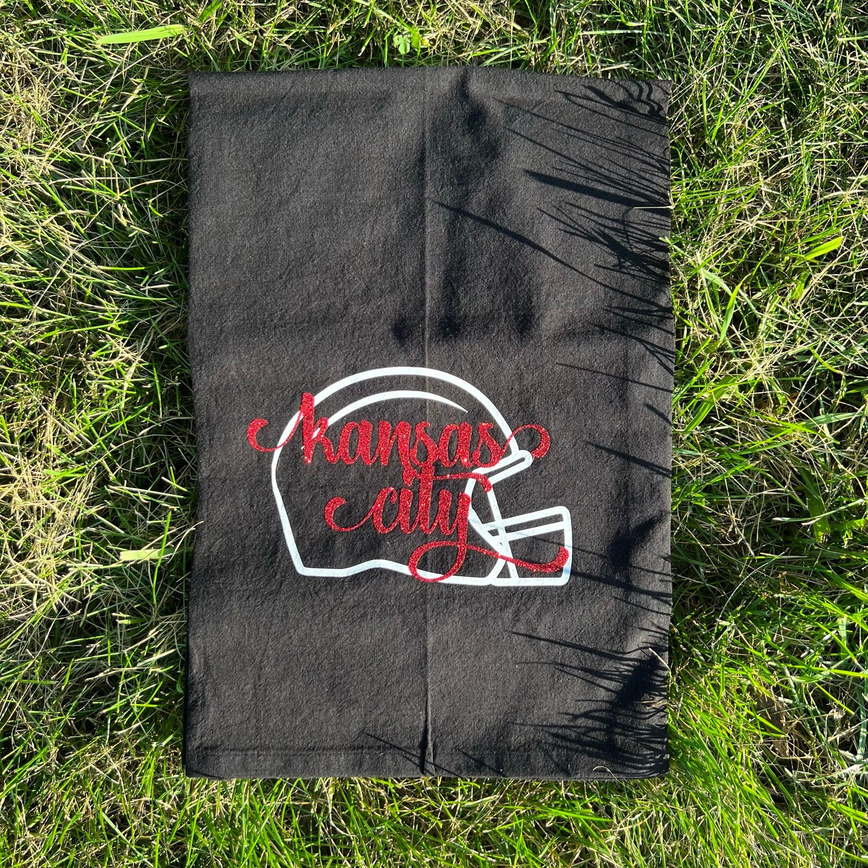 MADE IN KC Helmet Kansas City Kitchen Towel - Perfect for game day! Housewarming Gift - Football at Arrowhead - First Apartment/House