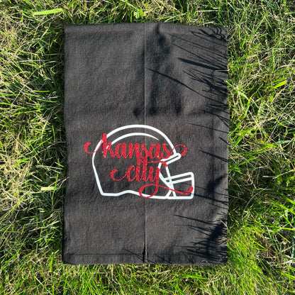 MADE IN KC Helmet Kansas City Kitchen Towel - Perfect for game day! Housewarming Gift - Football at Arrowhead - First Apartment/House