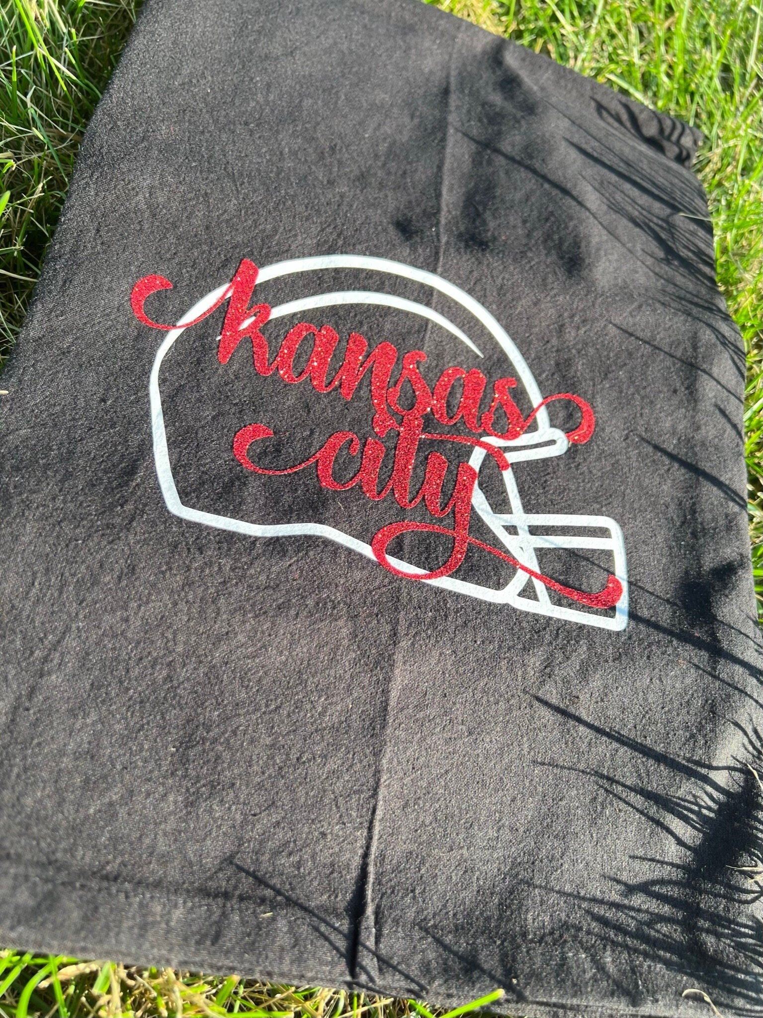 MADE IN KC Helmet Kansas City Kitchen Towel - Perfect for game day! Housewarming Gift - Football at Arrowhead - First Apartment/House