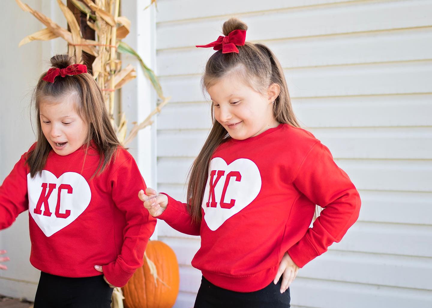 Toddler Heart Kansas City Red Sweatshirt Long & Short Sleeve T-Shirt | Perfect for Game Day! | Made here in KC | Super Soft!