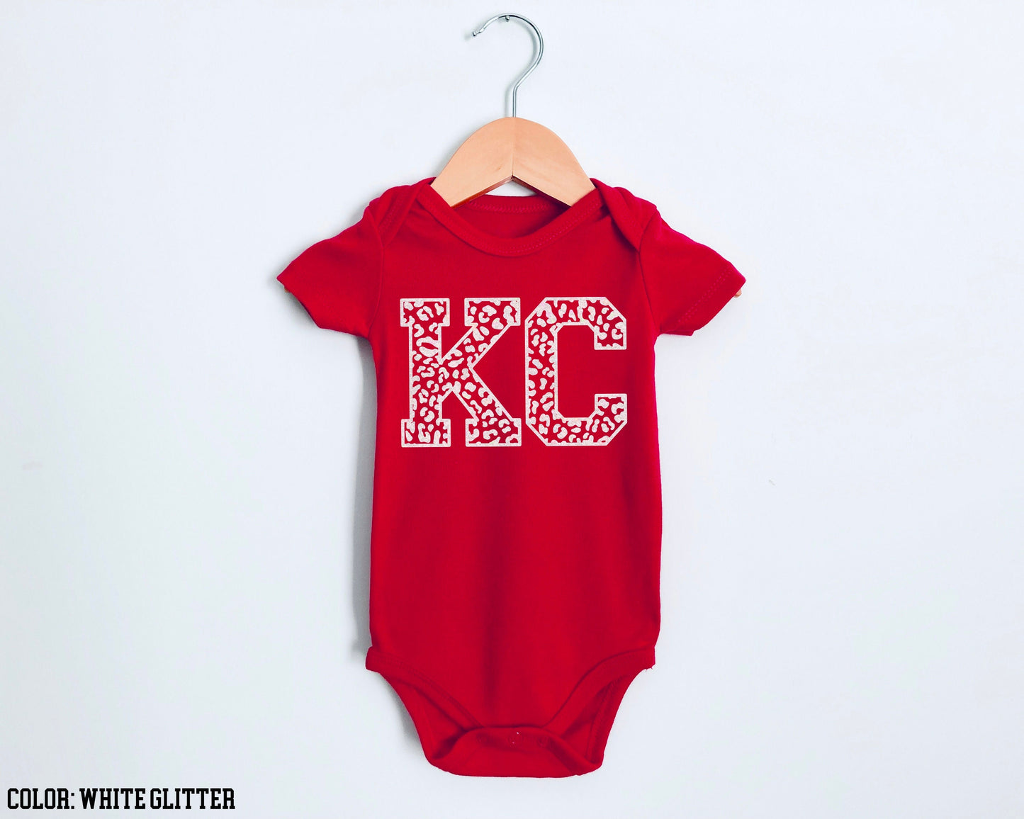 Big Leopard KC Gerber onesie® brand unisex baby bodysuit | Kansas City | Arrowhead | Made here in KC!