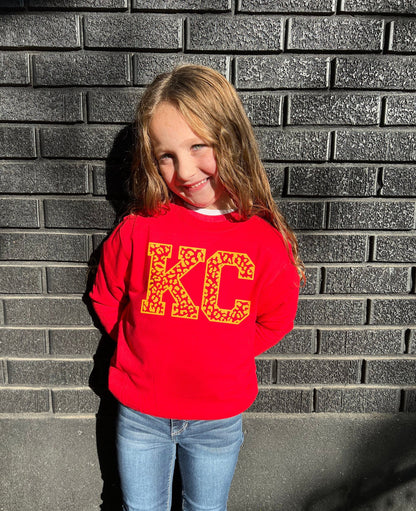 MADE IN KC Toddler Kansas City Arrowhead Red Sweatshirt Long & Short Sleeve T-Shirt | Perfect for Game Day! | Soft!