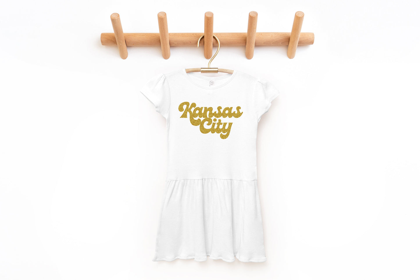 Kansas City Retro Dress Baby Infant | Baby Shower gift | bodysuit | Cheerleader | Football | Made here in KC!