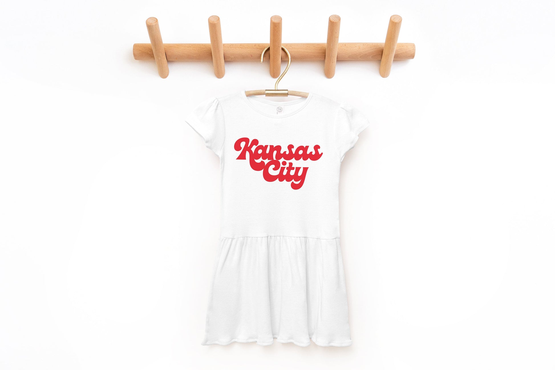 Kansas City Retro Dress Baby Infant | Baby Shower gift | bodysuit | Cheerleader | Football | Made here in KC!