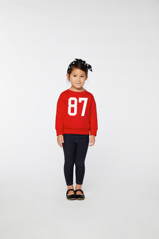 MADE IN KC 87 Toddler Kansas City Arrowhead Red Sweatshirt Long & Short Sleeve T-Shirt Kelce | Perfect for Game Day! | Soft!