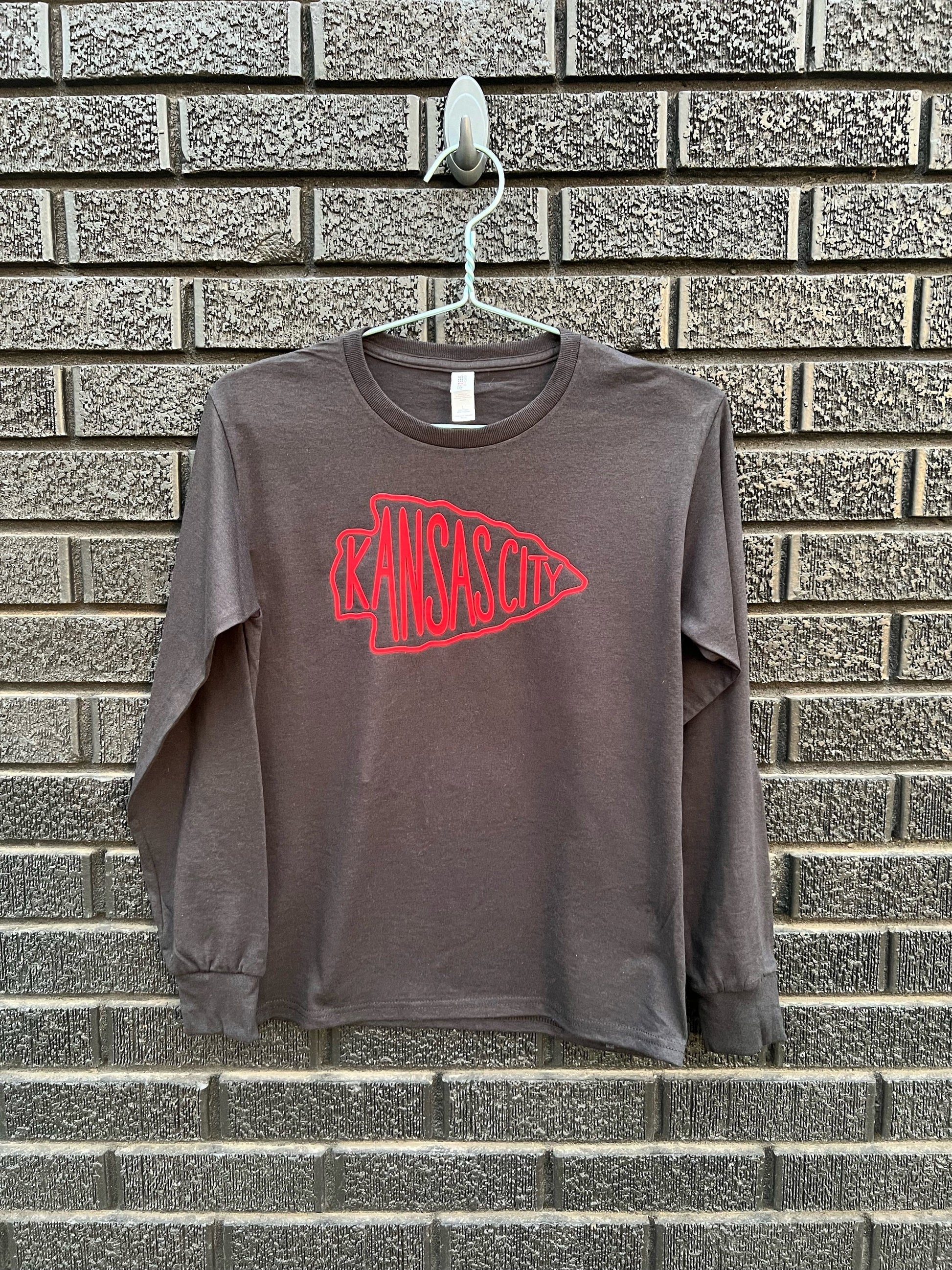 MADE IN Kansas City! Kids KC Arrow head Red Gold White Black Sweatshirt Long & Short Sleeve T-Shirt | Perfect for Game Day! Soft!