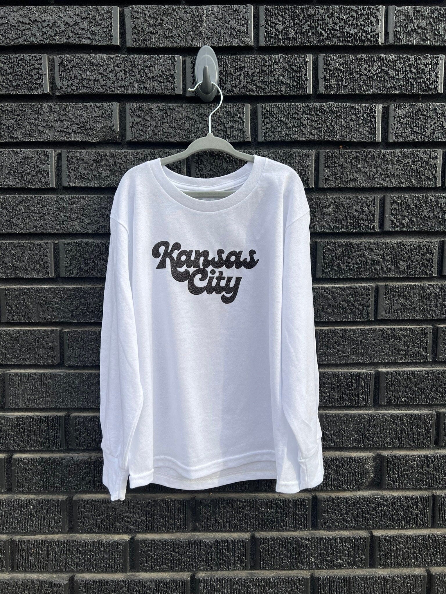 MADE IN KC Toddler Infant Retro Kansas City White Long & Short Sleeve T-Shirt | Perfect for Game Day! | Super Soft!