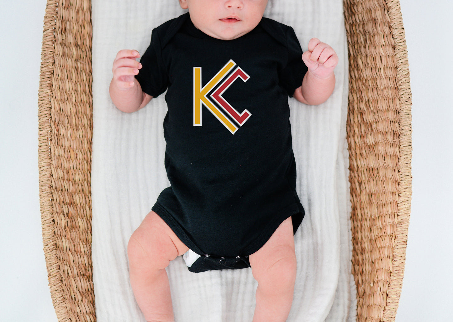 MADE IN KC Kansas City Gerber onesie® brand unisex 0-24 months baby shower gift bodysuit Football | Design is ™