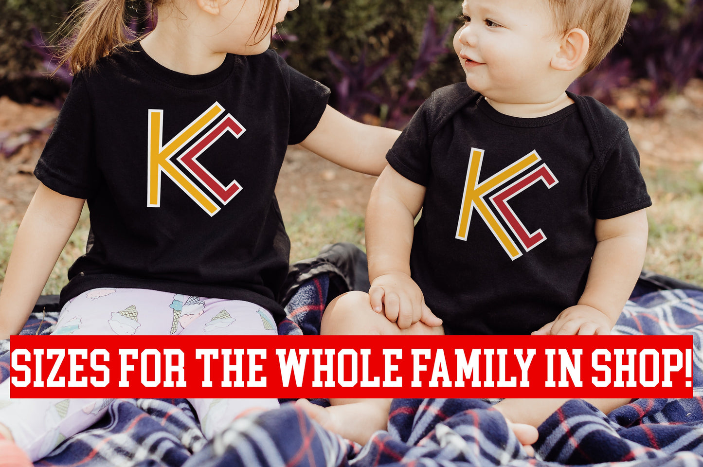 KC Modern Black Kids Sweatshirt or T-Shirt | Made in Kansas City! | Perfect for Game Day! | Soft! | Football | Design is ™ | Youth | Toddler