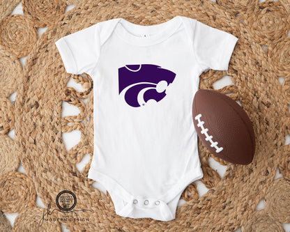 LICENSED K-State ® Gerber ONESIE® Brand | Powercat ™ | KSU | Game day outfit | Baby shower gift | Kansas State University Wildcats | KState