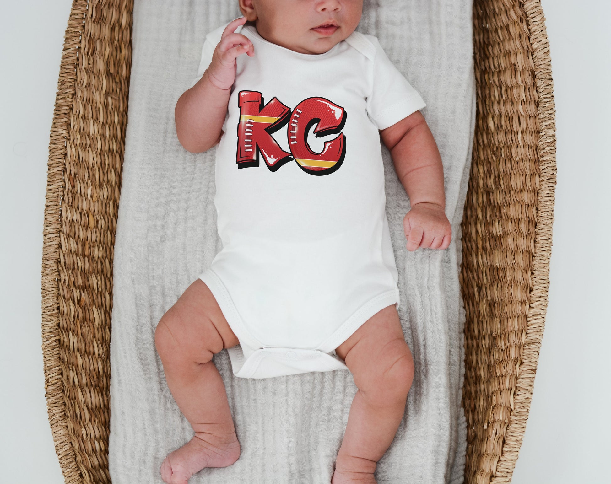 Graffiti KC | Made in Kansas City | Baby Infant | Gerber ONESIE® brand unisex 0-24 months shower gift | Football Game Day! | Soft!