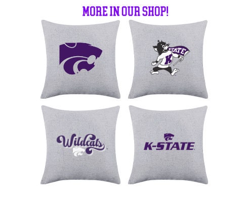 Kansas State Pillow CASE - Perfect for game day! Housewarming Gift - College Dorm Room - First Apartment/House | KSU | Made in KC! Licensed!