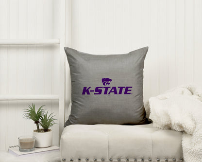 KSU Pillow CASE - Perfect for game day! Housewarming Gift - College Dorm Room - First Apartment/House | Made in Kansas! Licensed! | K-State