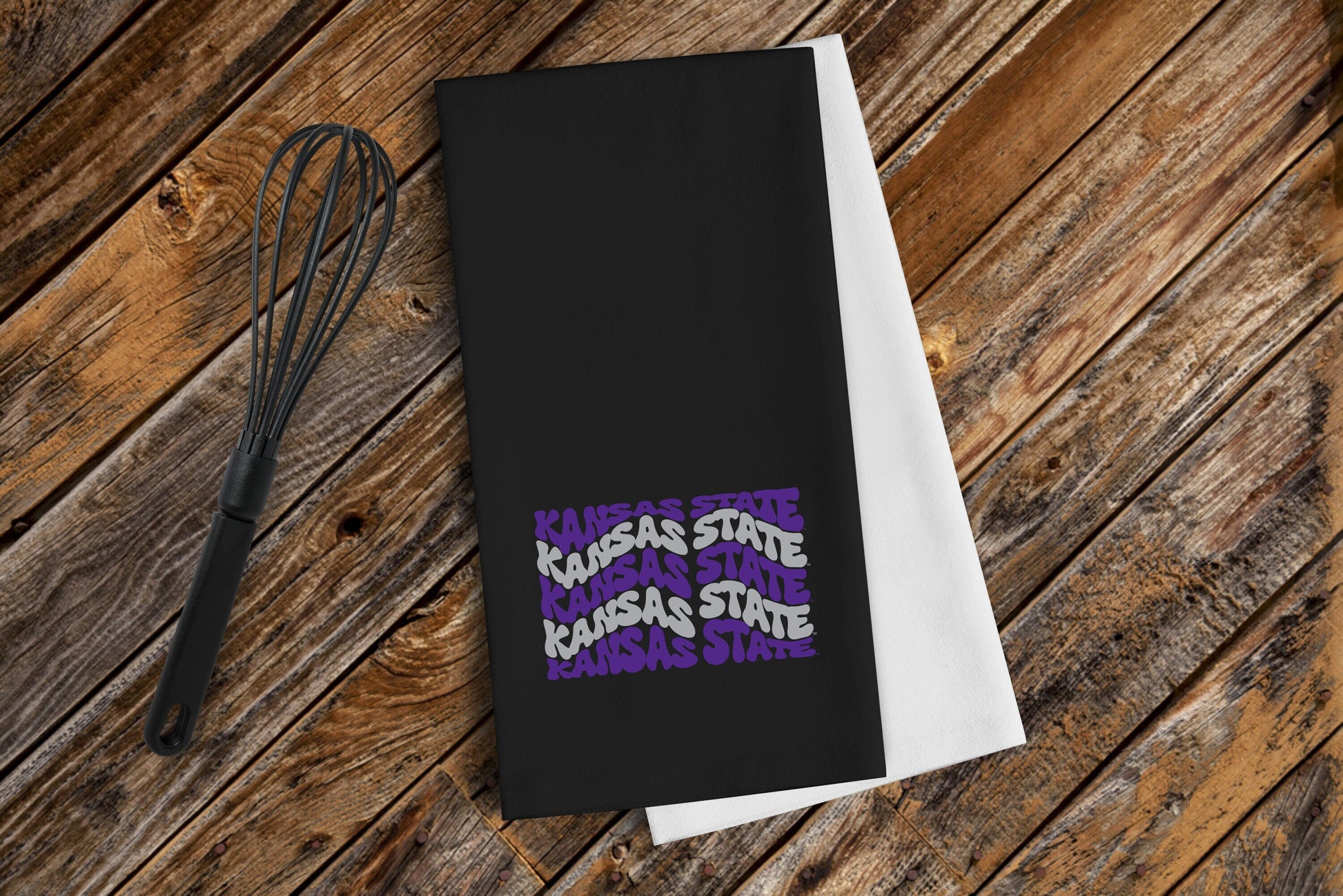 Retro Kansas State Kitchen Towel | Housewarming Gift - College Dorm Room - Apartment Housewarming | Licensed | KSU K-State KState