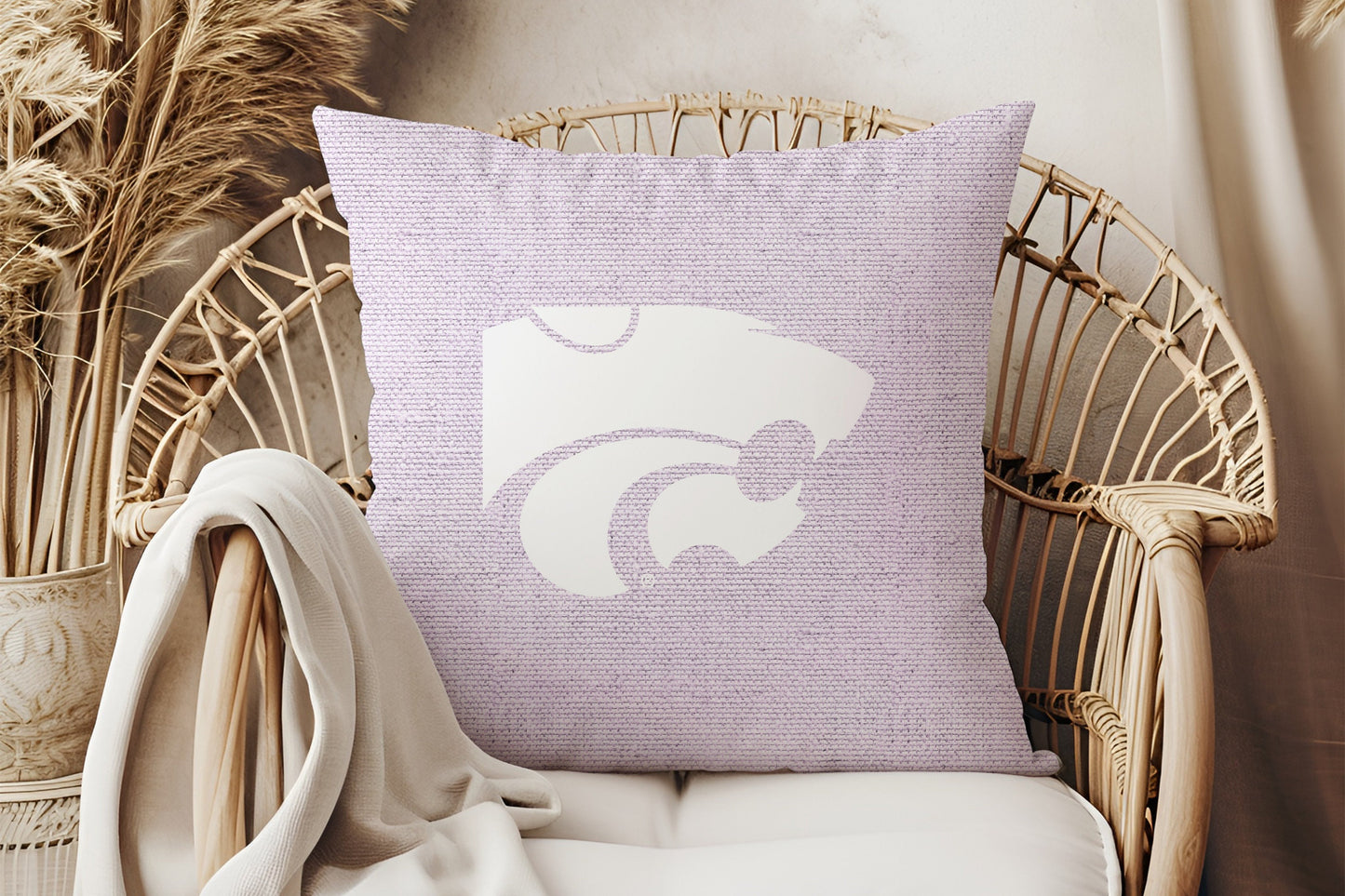 Kansas State Pillow CASE - Perfect for game day! Housewarming Gift - College Dorm Room - First Apartment/House | KSU | Made in KC! Licensed!