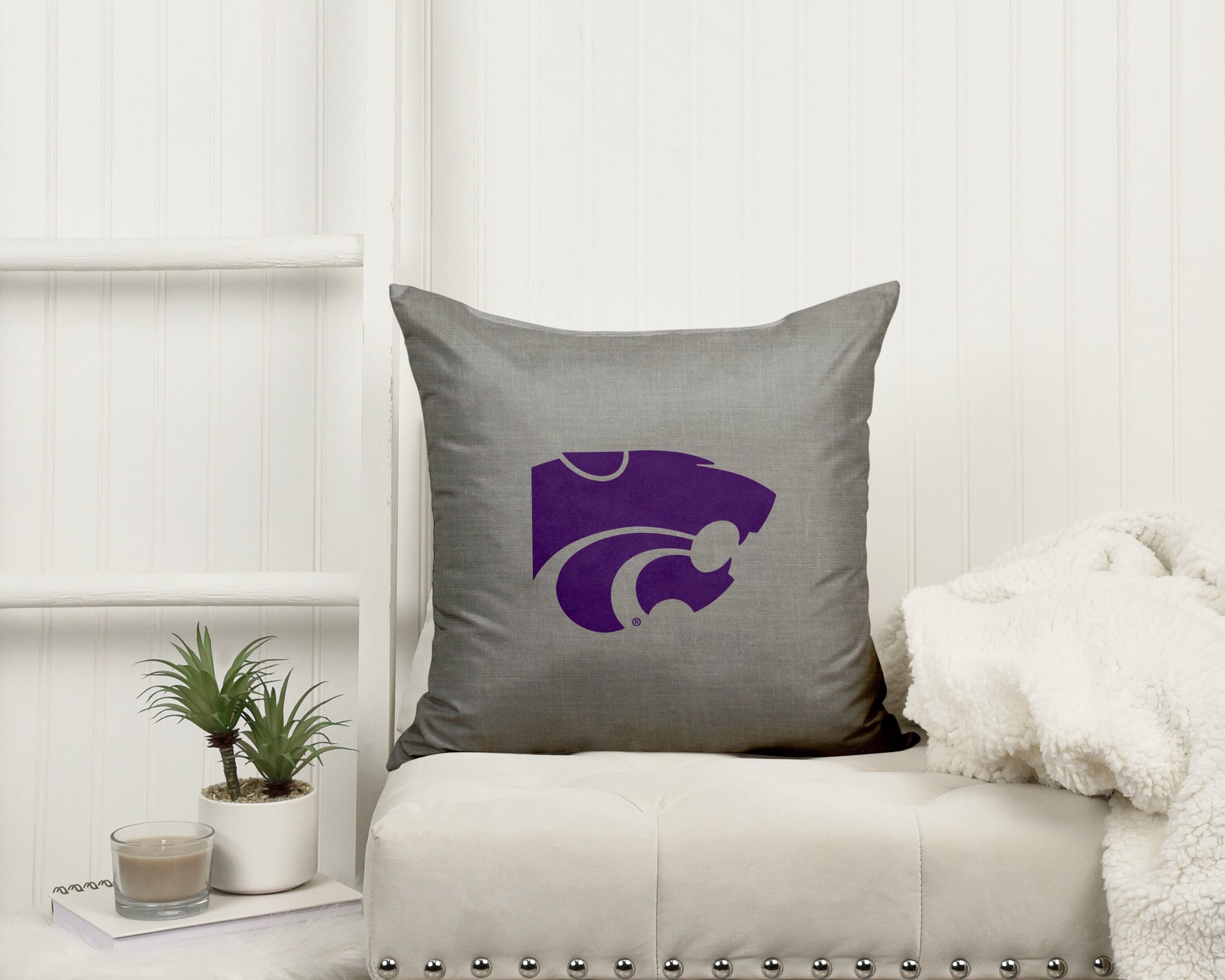 K-State Pillow CASE - Perfect for game day! Housewarming Gift - College Dorm Room - First Apartment/House | Made in Kansas! Licensed! | KSU