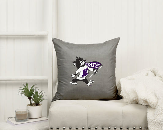 KSU Pillow CASE - Perfect for game day! Housewarming Gift - College Dorm Room - First Apartment/House | Made in Kansas! Licensed! | K-State