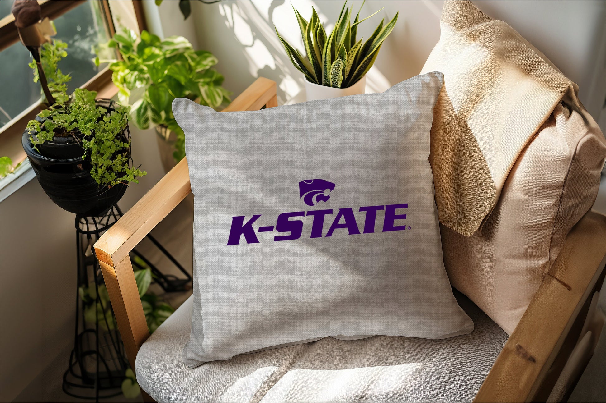 KSU Pillow CASE - Perfect for game day! Housewarming Gift - College Dorm Room - First Apartment/House | Made in Kansas! Licensed! | K-State