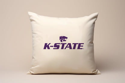 KSU Pillow CASE - Perfect for game day! Housewarming Gift - College Dorm Room - First Apartment/House | Made in Kansas! Licensed! | K-State