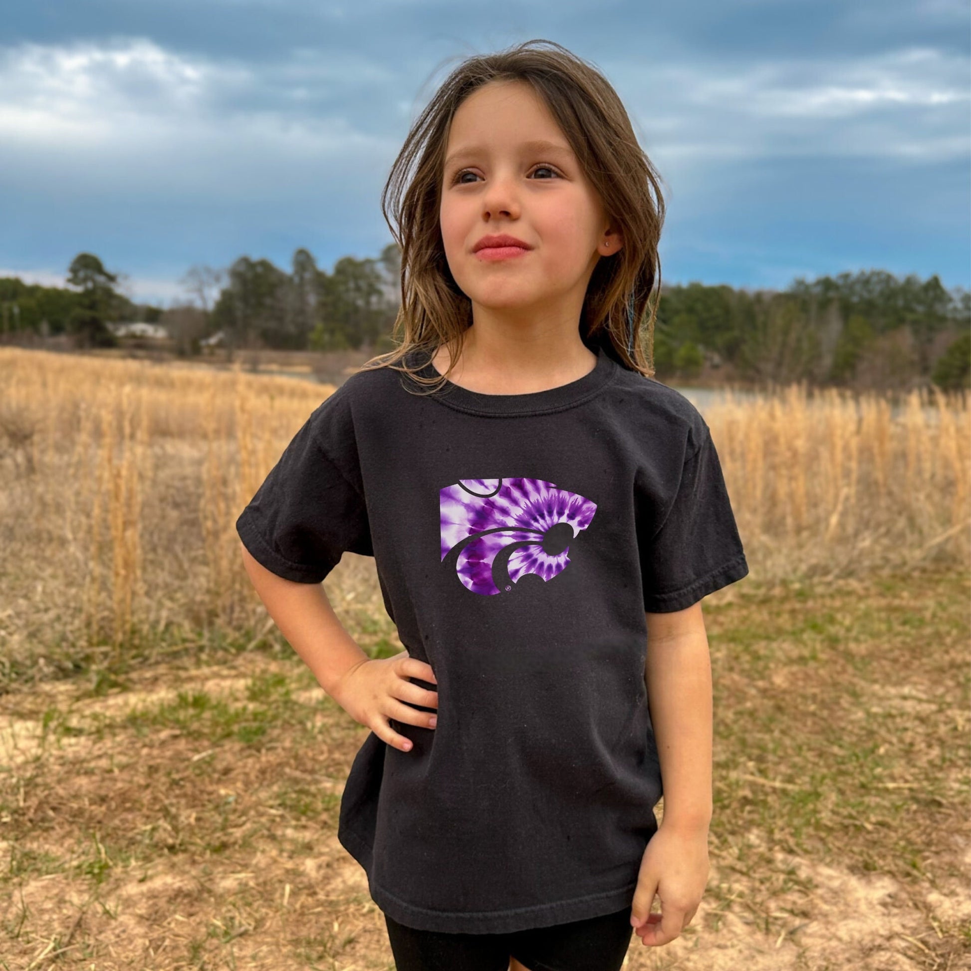 Tie Dye Powercat K-State ® TShirt | Soft! | KSU Wildcats | Kansas KState | Adult Baby & Kids Shirt | Tie-Dye Power Cat