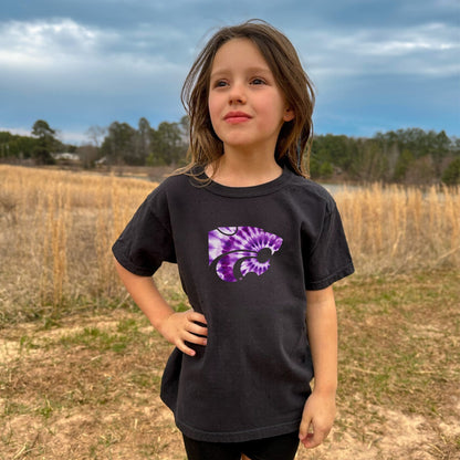 Tie Dye Powercat K-State ® TShirt | Soft! | KSU Wildcats | Kansas KState | Adult Baby & Kids Shirt | Tie-Dye Power Cat