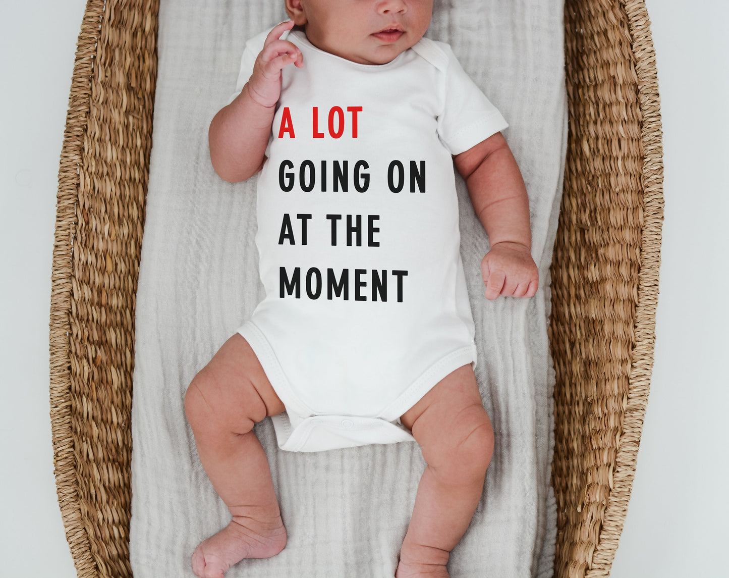 A Lot Going on at the Moment | Infant Bodysuit | Short Sleeve | Baby Shirt | ONESIE ® | Taylor | Swelce | Soft! | Baby Shower Gift