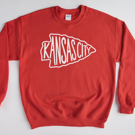 MADE IN KC Toddler & Mommy Kansas City Arrowhead Red Sweatshirt | Perfect for Game Day! | Soft!
