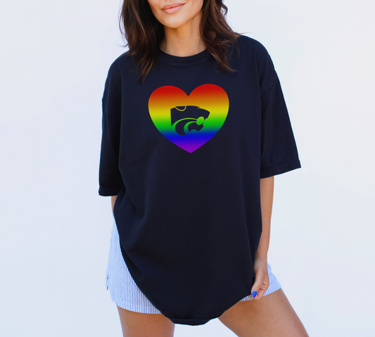 Pride Heart Powercat Adult K-State ® Tee & Sweatshirt