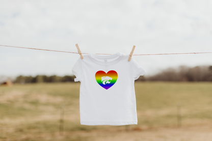 Kids Pride Heart | K-State ® Sweatshirt & Long or Short Sleeve TShirt