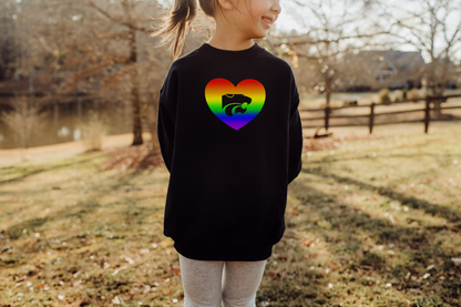 Kids Pride Heart | K-State ® Sweatshirt & Long or Short Sleeve TShirt
