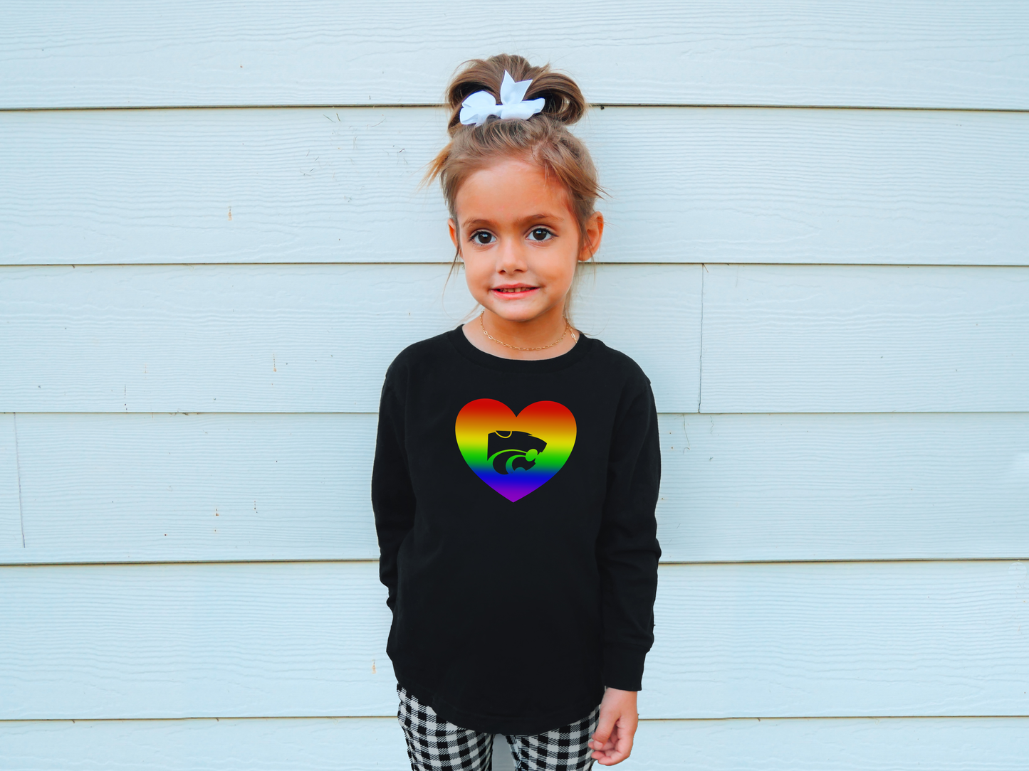 Kids Pride Heart | K-State ® Sweatshirt & Long or Short Sleeve TShirt