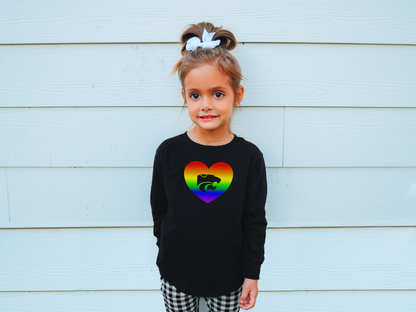 Kids Pride Heart | K-State ® Sweatshirt & Long or Short Sleeve TShirt