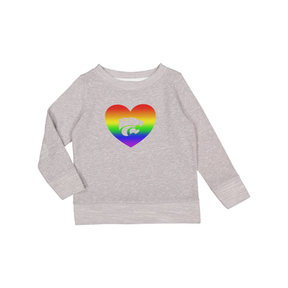 Kids Pride Heart | K-State ® Sweatshirt & Long or Short Sleeve TShirt