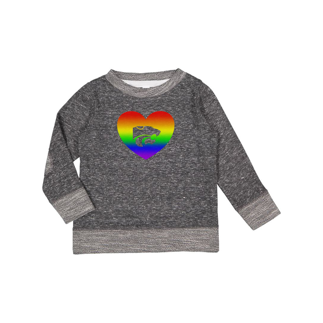 Kids Pride Heart | K-State ® Sweatshirt & Long or Short Sleeve TShirt