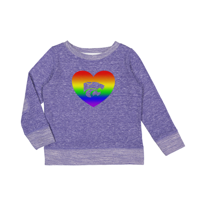 Kids Pride Heart | K-State ® Sweatshirt & Long or Short Sleeve TShirt