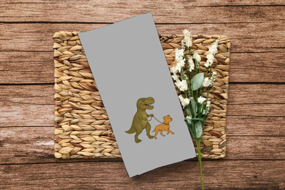 T-Rex Walking Pitbull Dog Towel