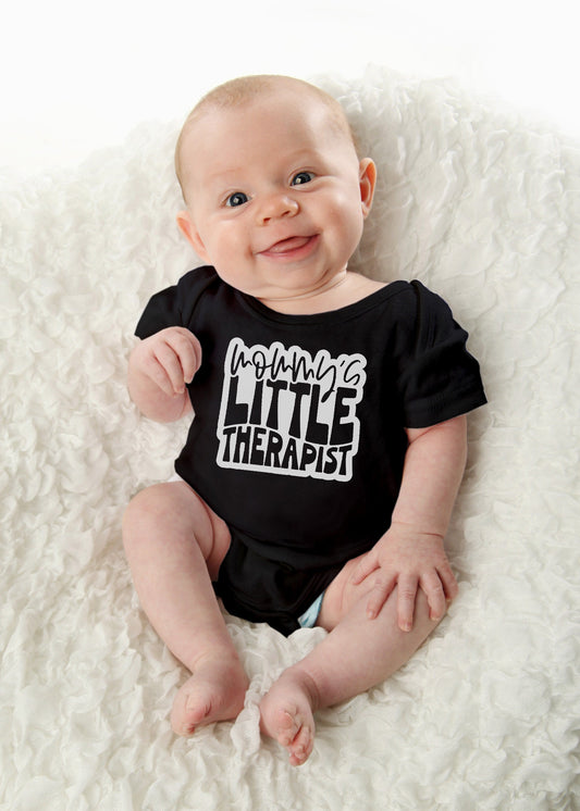 Mommy's Little Therapist | Retro | Vintage | unisex Gerber ONESIE® brand 0-3, 6-9 & 3-6 months funny baby shower hospital gift bodysuit