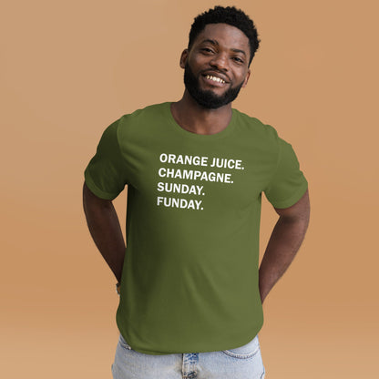 Orange Juice | Champagne | Sunday | Funday | Mimosa | Brunch | Funny T-Shirt TShirt
