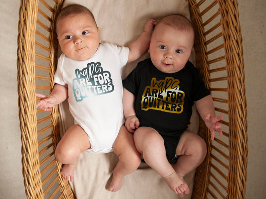 Naps Are For Quitters | Retro | Vintage | unisex Gerber ONESIE® brand 0-3, 6-9 & 3-6 months funny onesie baby shower hospital gift bodysuit