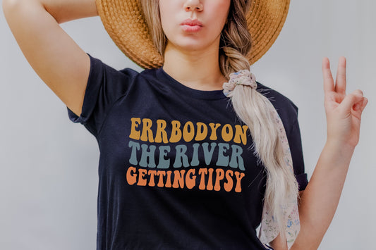 Errbody on the River Getting Tipsy | Float Trip TShirt | Kayak Tee | Fishing Shirt | Short-Sleeve Unisex T-Shirt |